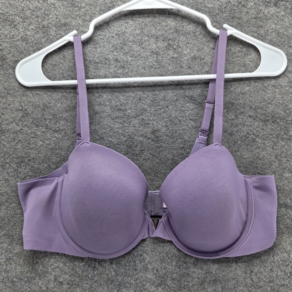 Victoria's Secret Bra Womens 36C Purple T-Shirt Underwire Molded Lightly Lined